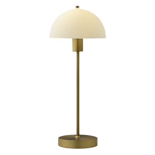 Vienda Lampe de table Bronze et verre Opale E14